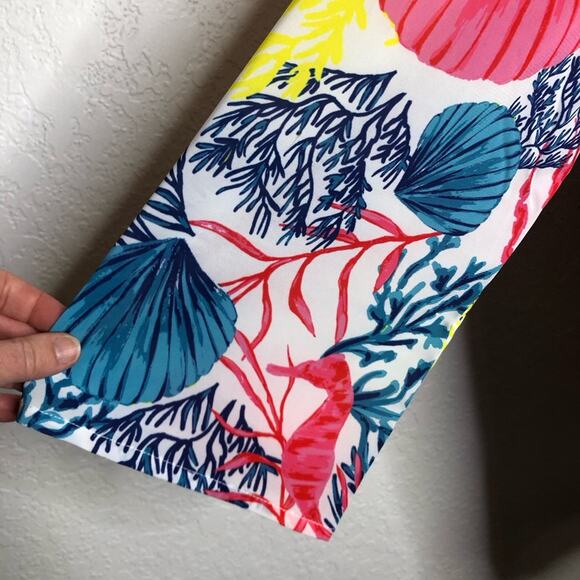 Jason Wu white pink blue yellow seashell coral beach tunic top size Small - Picture 5 of 11